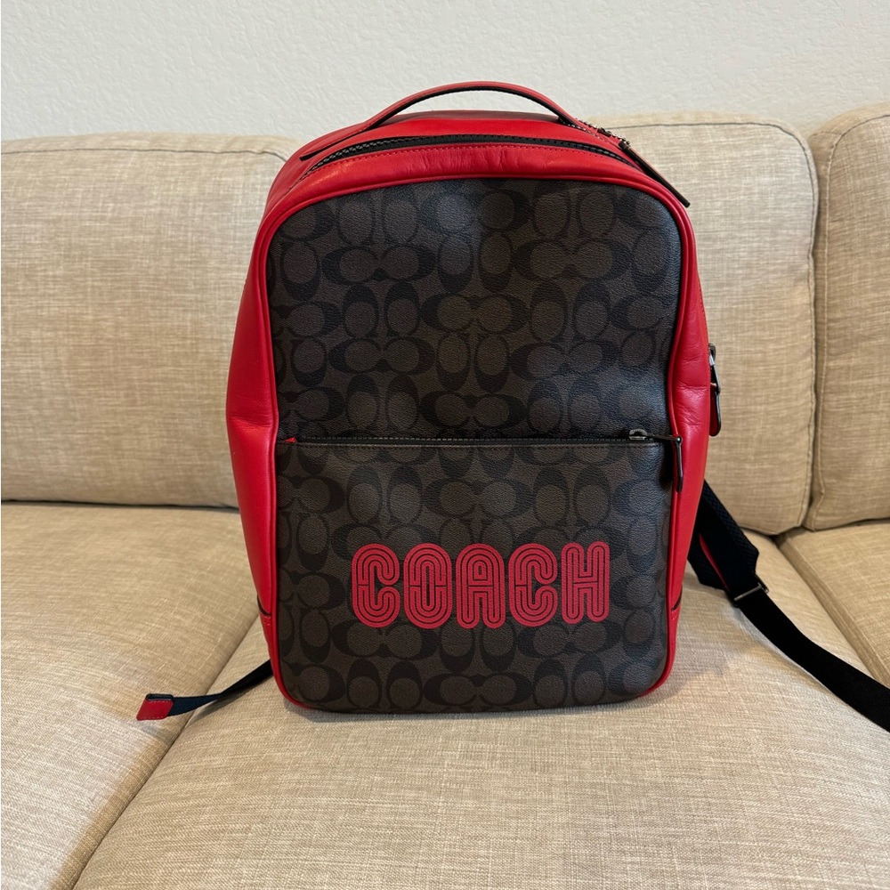 Coach Leather Backpack